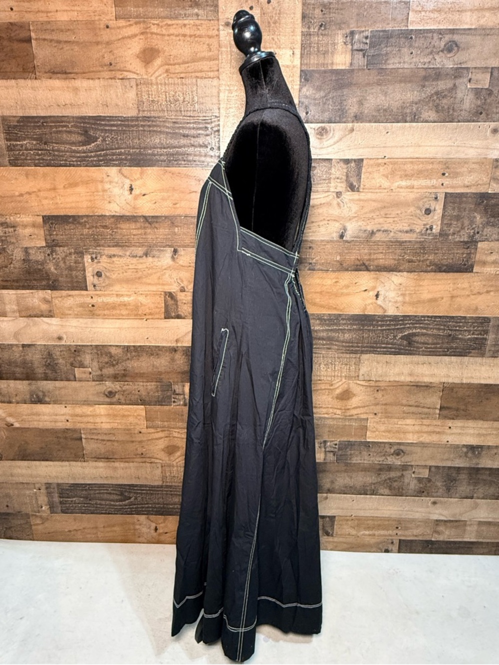 Free People Women's Black White Maxi Dress XL Extra Large TEP 101 - Picture 3 of 5